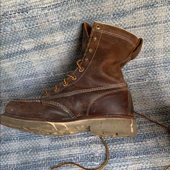 Thorogood Men's Brown Leather Steel Toe Boots - Picture 4 of 10